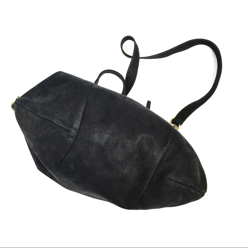 Clare V. Black Suede Leather Crossbody Satchel Bag - Picture 7 of 15